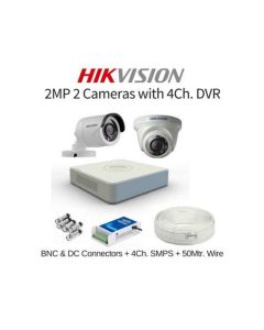Hikvision 2 Cameras 2MP with 4 Channel DVR CCTV Kit
