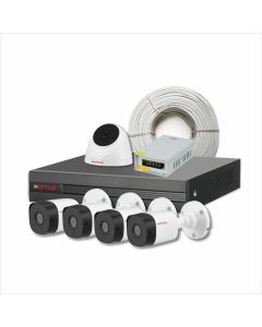 CP Plus 2.4MP 1 Dome, 4 Bullet, 8 Channel DVR Kit without Hard Disk, CP-UCK-TD41N-B1